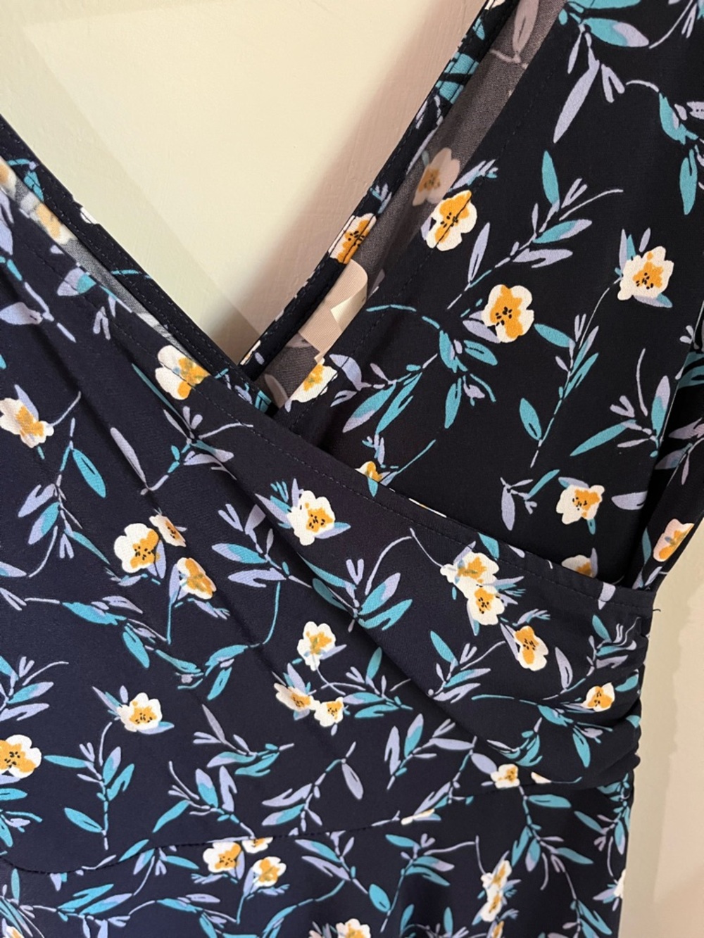 KAILEIGH Navy Floral Wrap Midi Dress - Picture 4 of 5